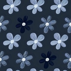 Charming Staggered Grid Pattern in Blue and Gray for Textiles