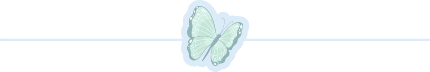 Butterfly divider cute text separator decorative border title header dividers