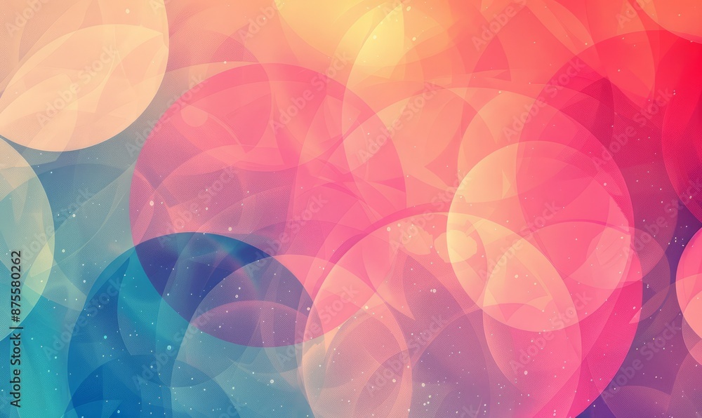 Poster gradient background with abstract circles