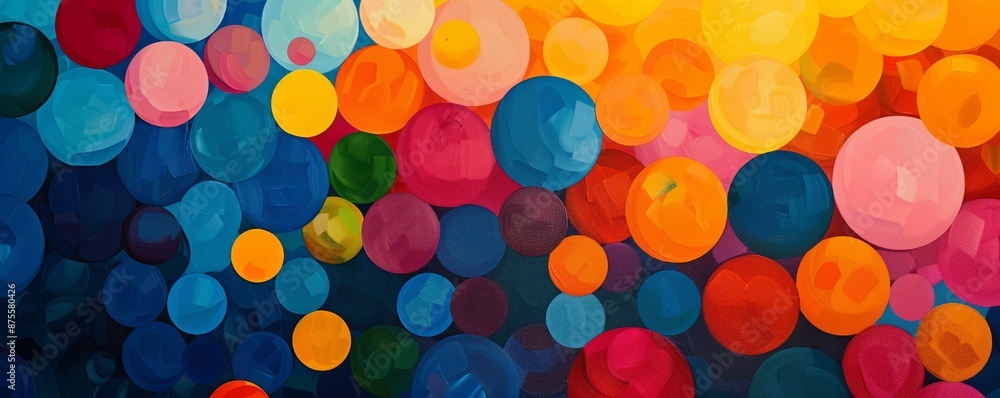Poster repetitive patterns of colorful dots