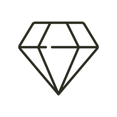 Value outline icon. Business value vector icon. Gem diamond illustration image