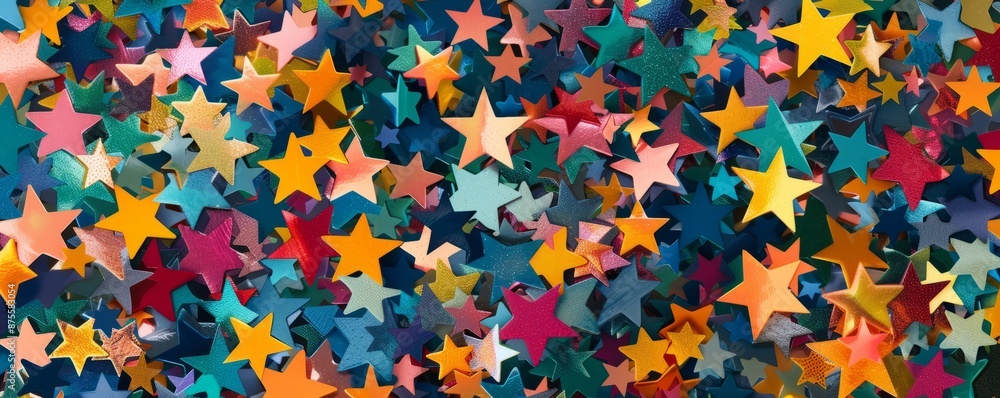 Poster repetitive patterns of colorful stars