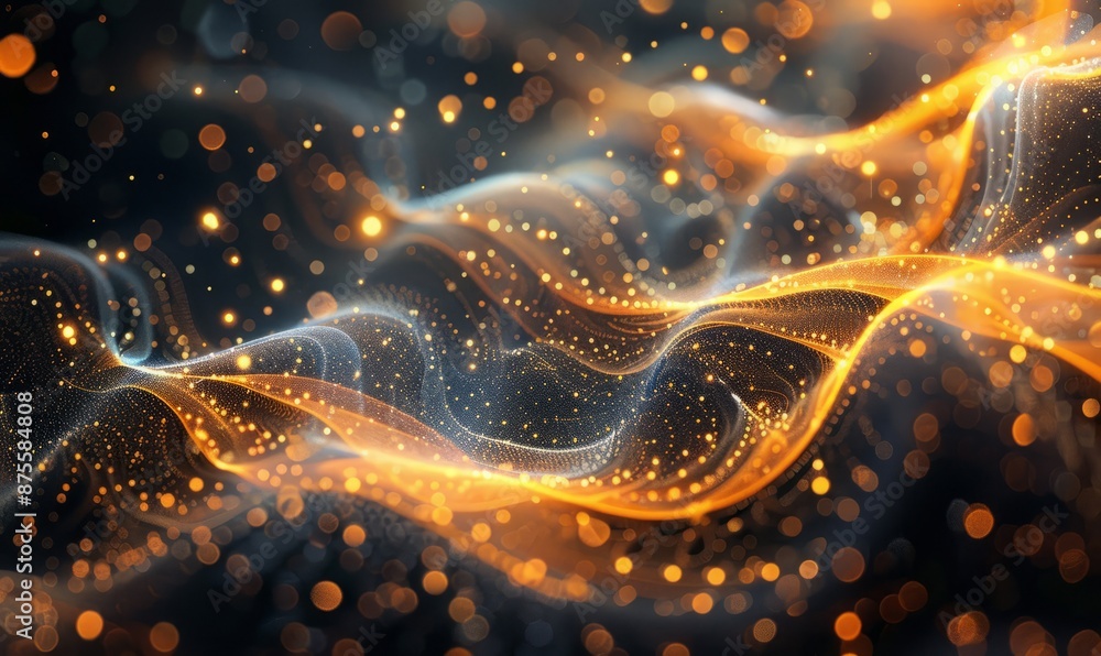 Poster abstract particle patterns