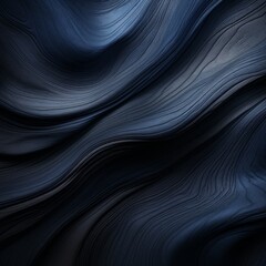 a dark blue background with wavy lines