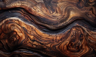 Dark cedar wood surface with polish
