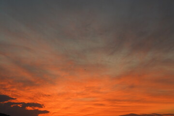 Céu com por do Sol