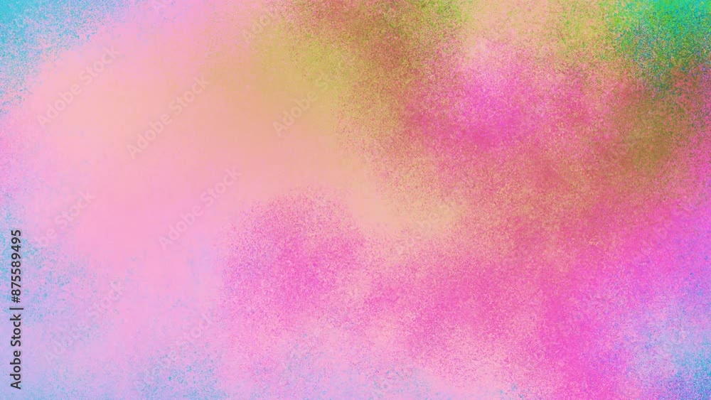 Poster Seamless colorful abstract background with rough grain for loop playback. Dynamic gradient animation with grainy grains on abstract background