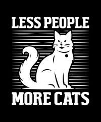 less people more cats, Cat Dad Shirt, Funny Cat Shirt, Gift for Cat Lovers
