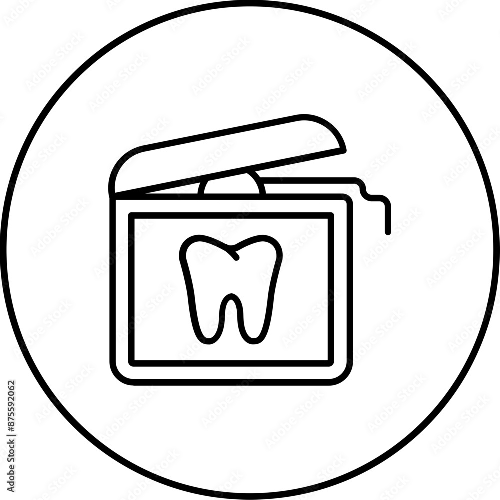 Wall mural Dental Floss Icon