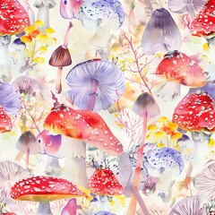 Colorful Mushroom Illustration