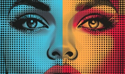 Retro pop art halftone bursts