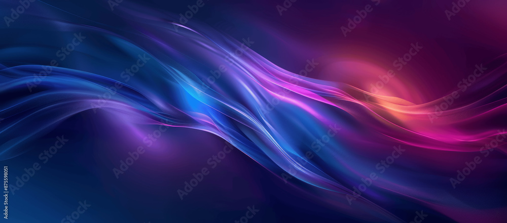 Poster abstract neon glowing wave background with curved lines and gradient colors