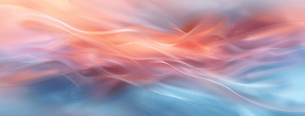 Obraz premium Elegant Pastel Abstract Background with Soft Peach and Blue Waves