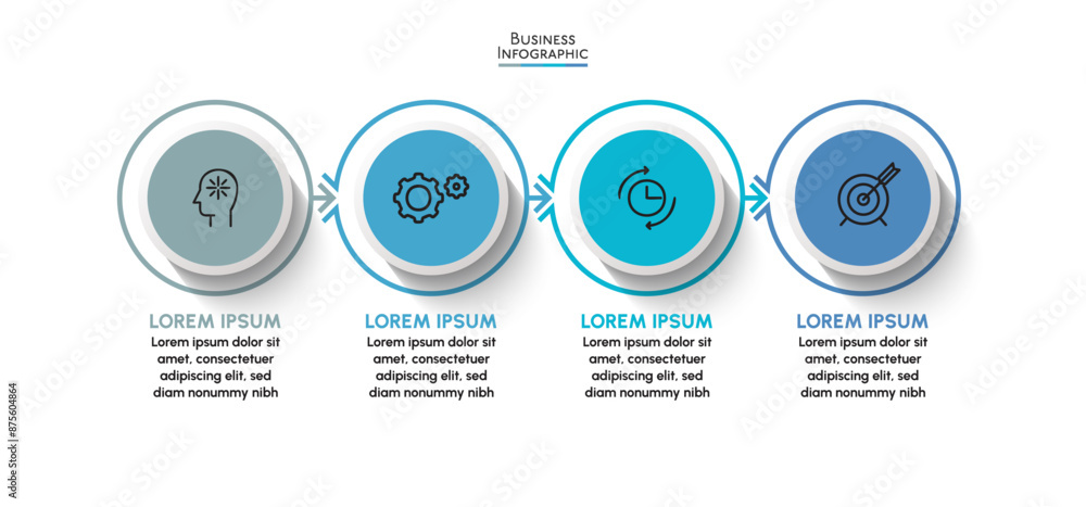 Wall mural business data visualization. timeline infographic icons designed for abstract background template mi