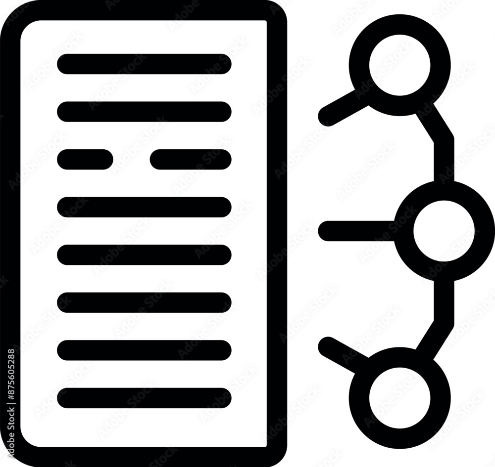 Poster symbol representing the process of taking raw data and organizing it into a meaningful format