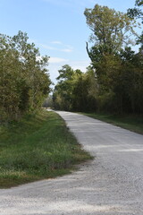 dirt gravel road in country Lincoln County Missouri
