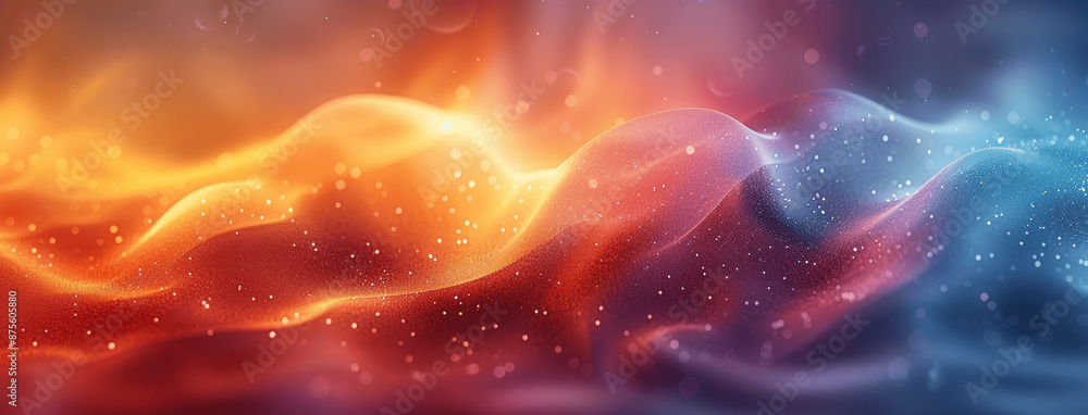Poster pastel abstract landscape background with soft gradient colors and gentle elegant waves