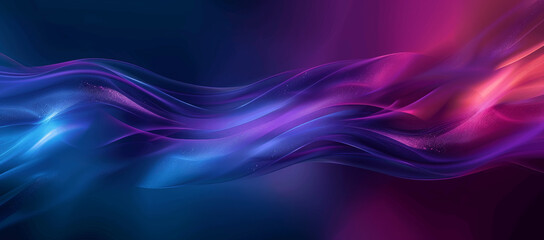 Fototapeta premium Neon Wave Abstract Background with Blue and Purple Lines, Glowing Gradient Design, High Resolution Vector Art