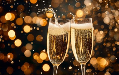 Celebration toast with champagne 
