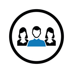 Target customer icon on white background