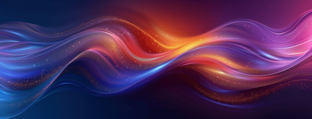 Colorful Gradient Waves Abstract Background