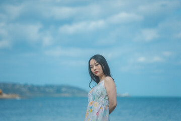 Dublin, Ireland - Oriental women at the seaside town