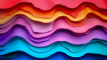 Modern abstract paper cut design in blue and purple