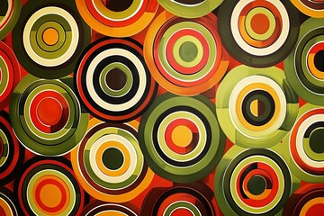 Fototapeta premium Design an abstract pattern using only concentric circles
