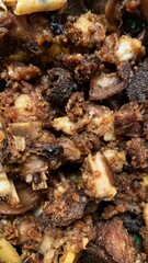 Fresh fried meat is ready to be served