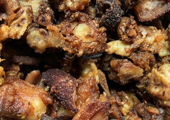 Fresh fried meat is ready to be served
