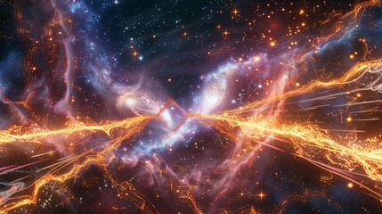 Obraz premium Abstract black hole and space doors dynamic abstract