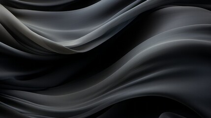 Fototapeta premium an abstract black and white photo of a flowing fabric