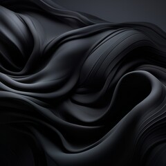 Obraz premium an abstract black background with wavy lines