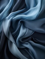 Fototapeta premium an abstract blue and black silk fabric