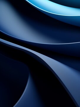 an abstract blue and black background with wavy lines