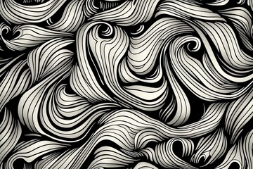 Design an abstract pattern using only organic lines