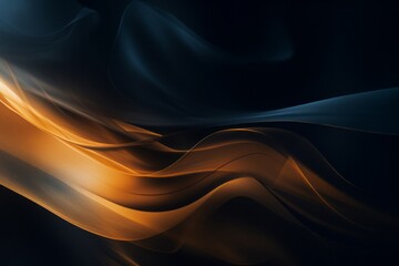 an abstract image of orange and black waves