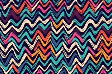 Design an abstract pattern using only zigzag lines