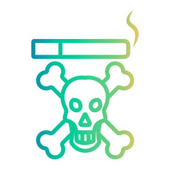cigarette Line Gradient Icon