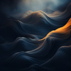 an abstract image of waves on a dark background