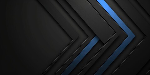 Obraz premium Abstract Black and Blue Arrow Design