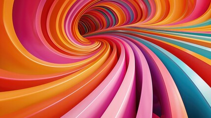 Fototapeta premium Abstract Colorful Swirling Tunnel