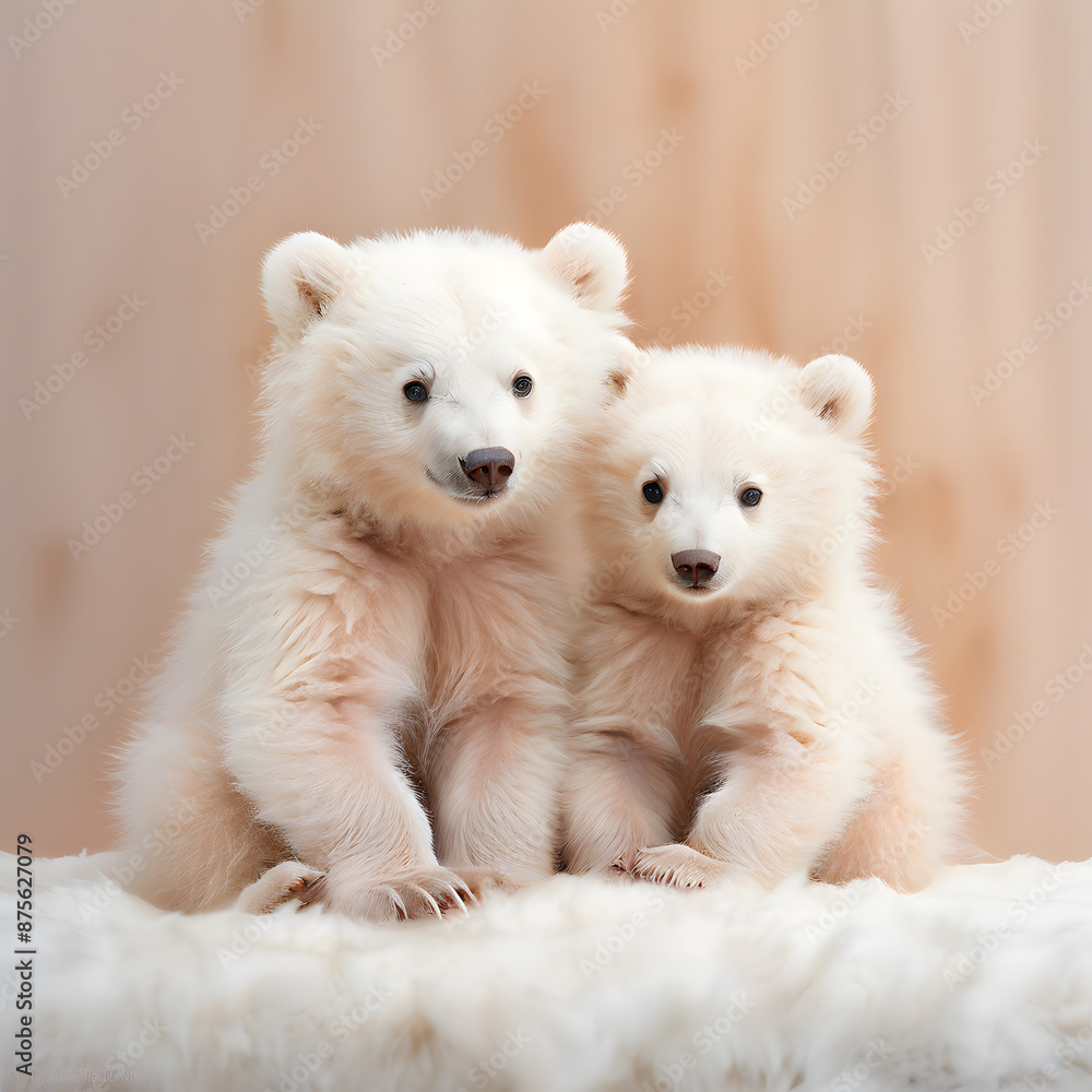 Wall mural polar bear cub