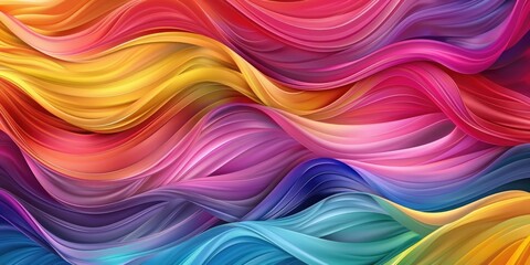 Obraz premium Abstract Colorful Wavy Pattern