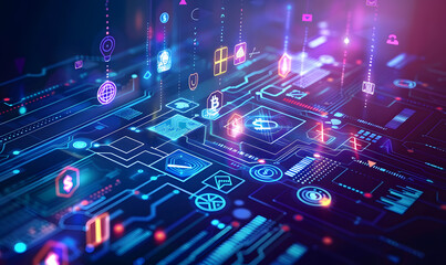 Obraz premium graphic backgrounds related to technology, communication, and the internet