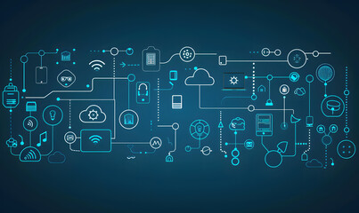 Obraz premium graphic backgrounds related to technology, communication, and the internet