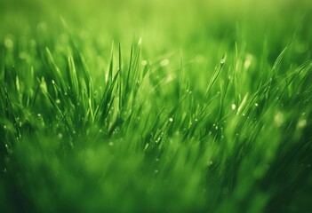 Obraz premium green summer grass fresh nature olated footed lawn spring background