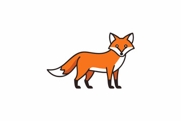 Culpeo Fox Goes Icon Vector Illustration