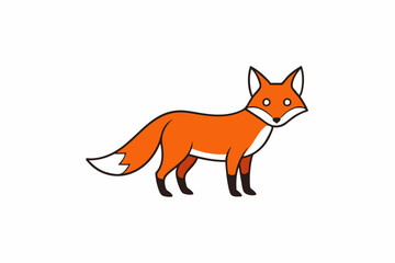 Culpeo Fox Goes Icon Vector Illustration