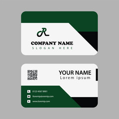 A business card in modern black, blue, white, and colorfully editable EPS or vector files. All sections are editable. modern red professional business card design